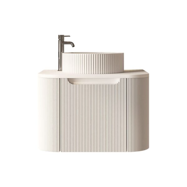 Rome 600mm Wall-Hung Cabinet - Matt White - Image 4
