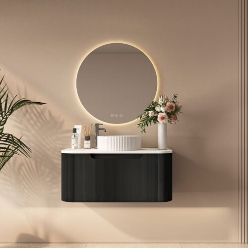 Rome 750mm Wall-Hung Cabinet - Matt Black