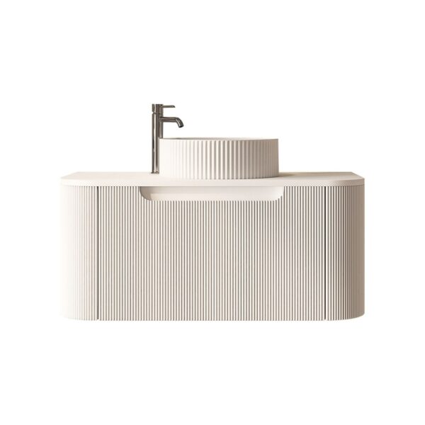 Rome 900mm Wall-Hung Cabinet - Matt White - Image 4