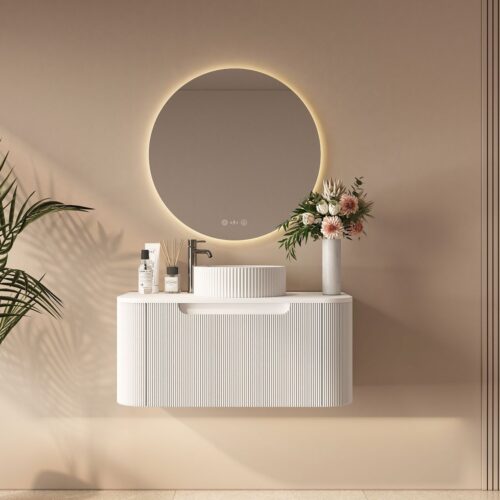 Rome 900mm Wall-Hung Cabinet - Matt White
