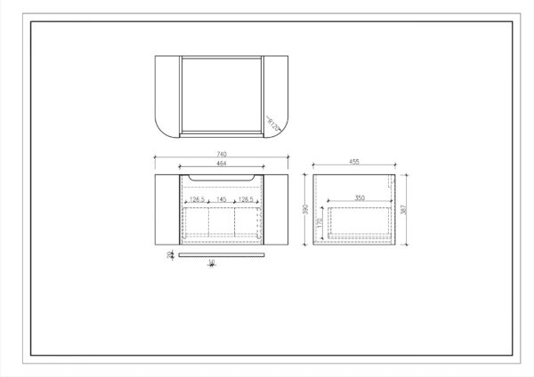 Rome 750mm Wall-Hung Cabinet - Bur Oak - Image 6