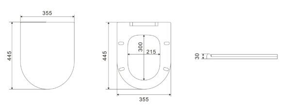 Avis Wall Hung Floor Rimless Flush Pan - Image 6