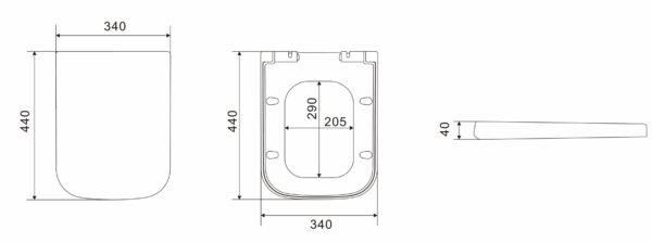 Qubist Wall Hung Box Rim Flush Pan - Image 4