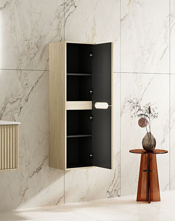 Fluted Rhea Tall Boy - Natural Oak - Image 3