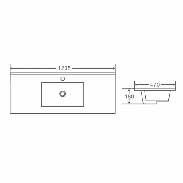 BIANCA 1200mm PVC Freestanding Vanity - Image 6
