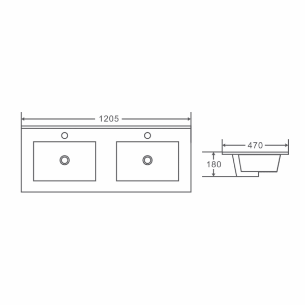 BIANCA 1200mm PVC Freestanding Vanity - Image 7
