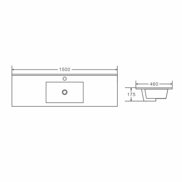 BIANCA 1500mm PVC Wall-Hung Vanity - Image 5