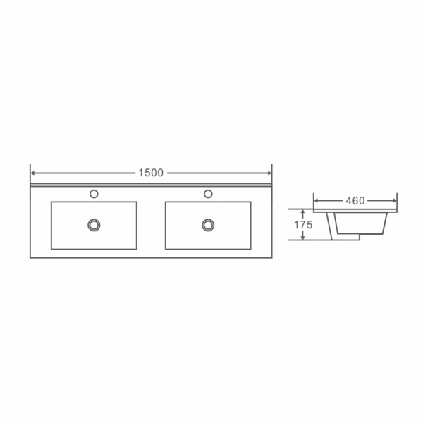 BIANCA 1500mm PVC Wall-Hung Vanity - Image 4
