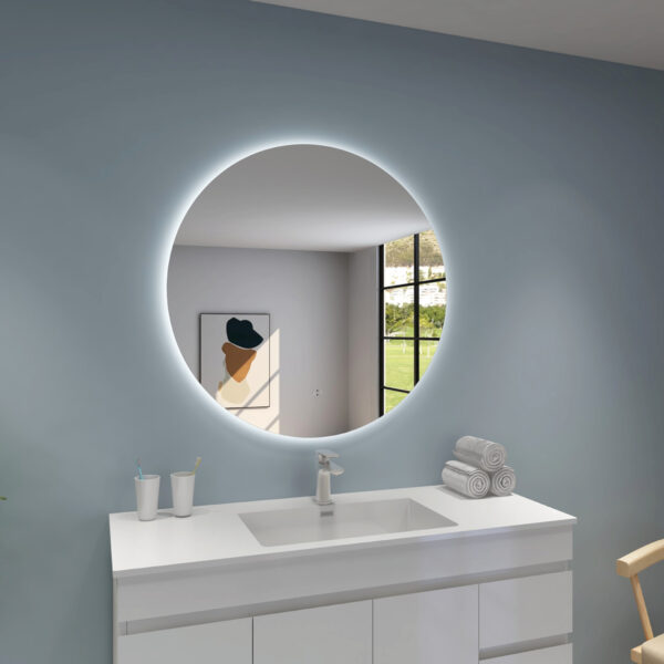 Pencil Edge Round Mirror - Image 2