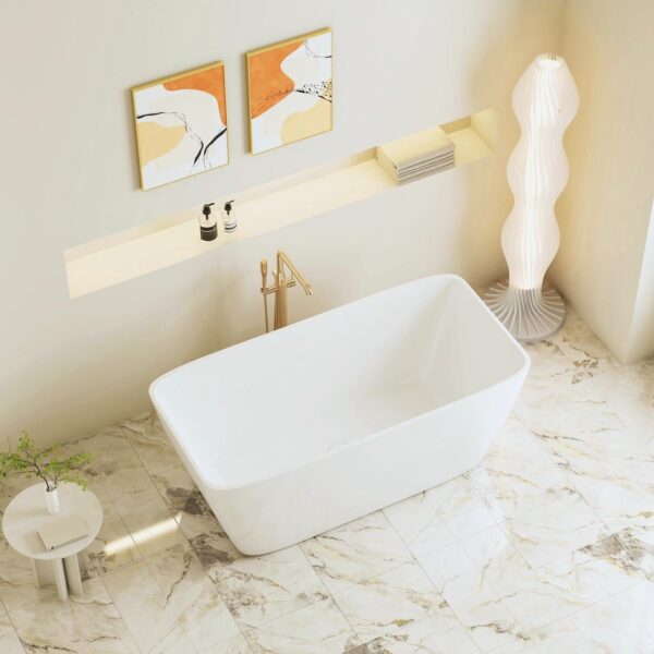 Venice Freestanding Bathtub - Gloss White - Image 3