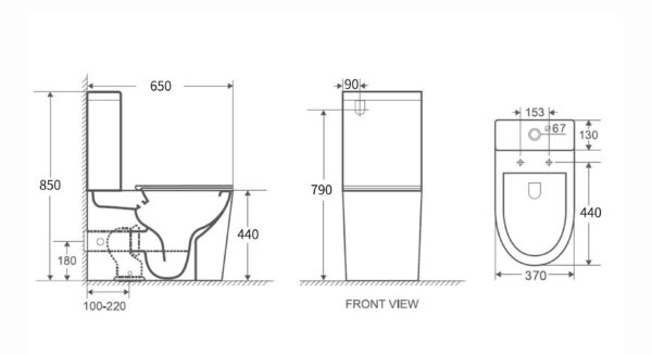 Walton Back-to-Wall Toilet Suite - Image 9