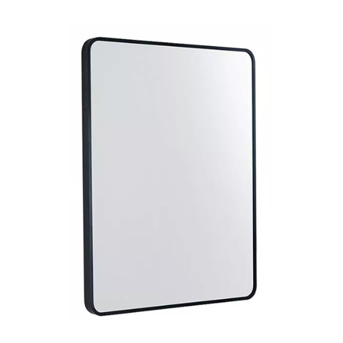 Black Aluminium Framed Rectangle Mirror