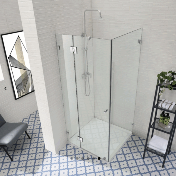 Frameless Pivot Door (Glass to Glass Hinge) L Shape Square - Image 5