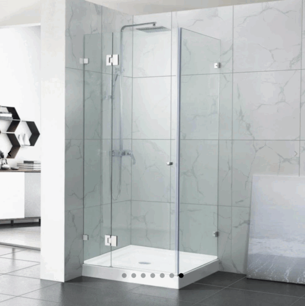 Frameless Pivot Door (Glass to Glass Hinge) L Shape Square - Image 6