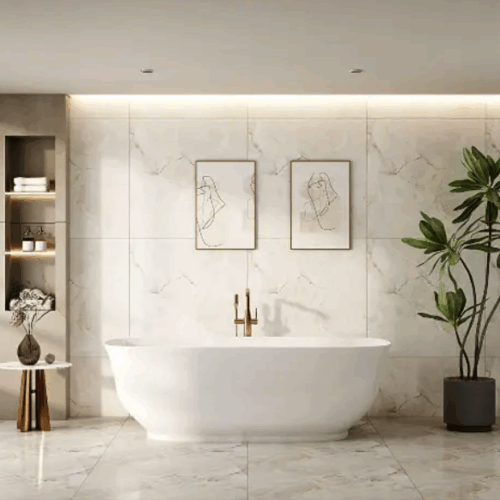 Libra 1500mm Freestanding Gloss White Bathtub