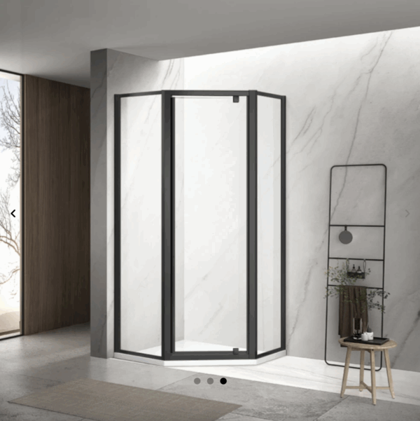 Semi-frame Pivot Door Diamond Shower Screen Australian Standard - Image 3