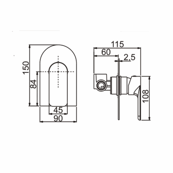 Persano Wall Mixer - Image 2